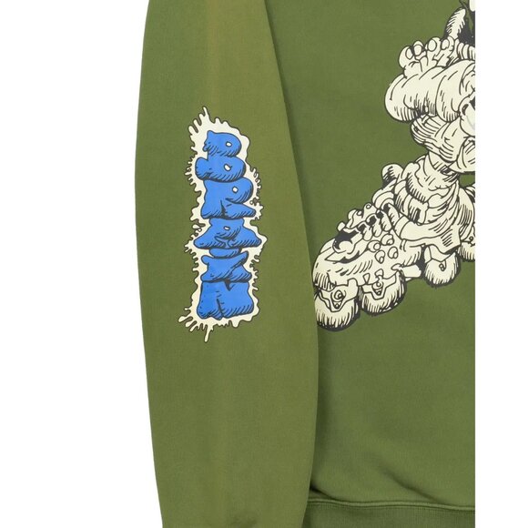 NWT Brain Dead x Them Blade Enforcer Sweatshirt, Green, Size: Medium - Picture 3 of 8